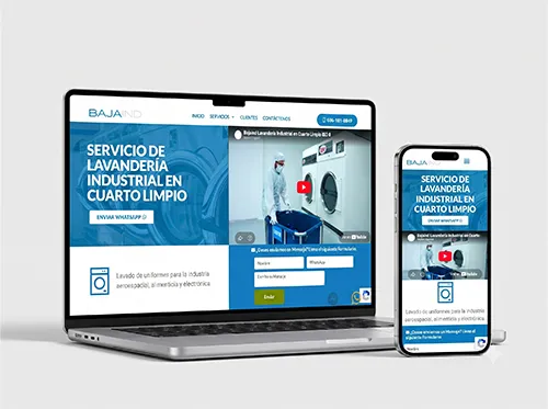 Baja Ind Lavandería Industrial Website